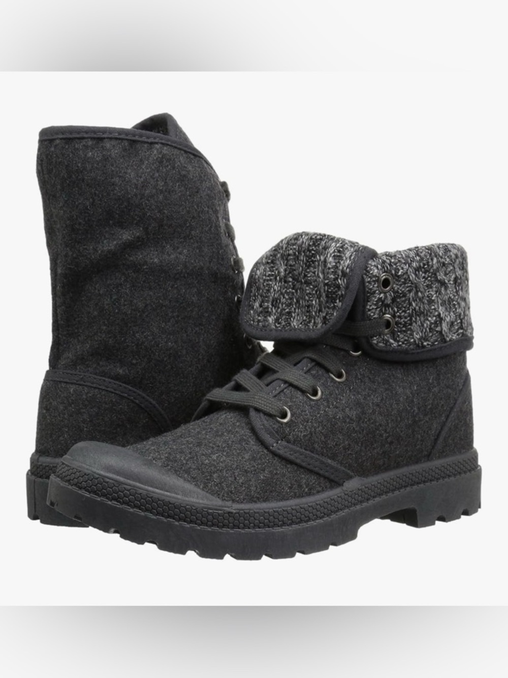 NEW Sz 7 Rocket Dog Pilot Cuffed Fold Over Ankle Boots Charcoal Gray Grey